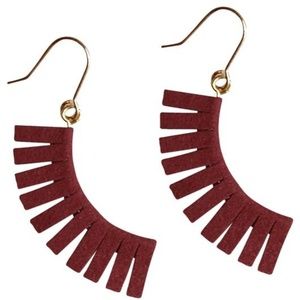 Suede fringe earrings